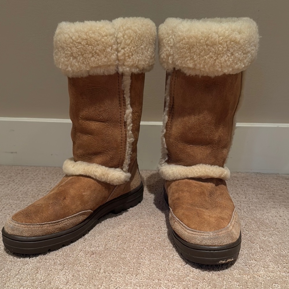 Ugg Cozy Shearling-Lined Brown Boots